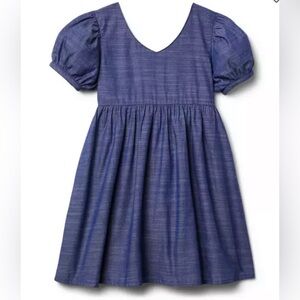 Janie and jack Chambray puff sleeve dress